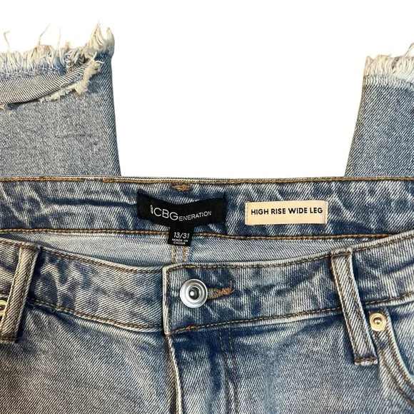 BCBGeneration Light Blue Flare Jeans - Picture 3 of 3